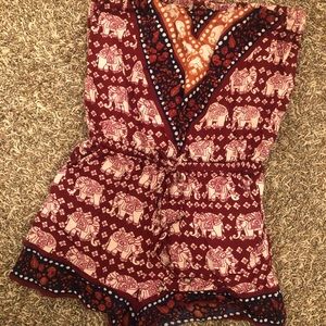 Boho Strapless Romper